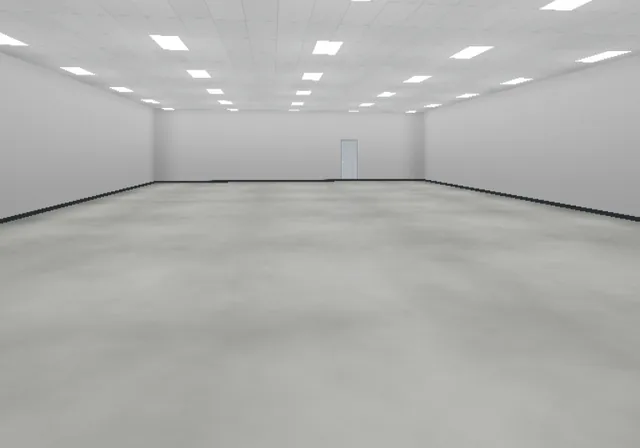 Polished concrete floor, flat gloss
