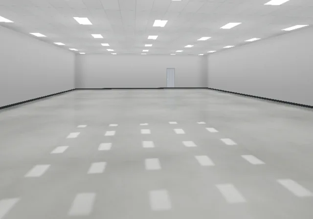 Polished concrete floor, semi-polished gloss